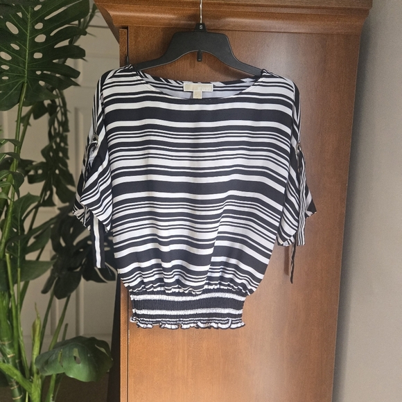 Michael Kors Monochrome Striped Top - Picture 1 of 5